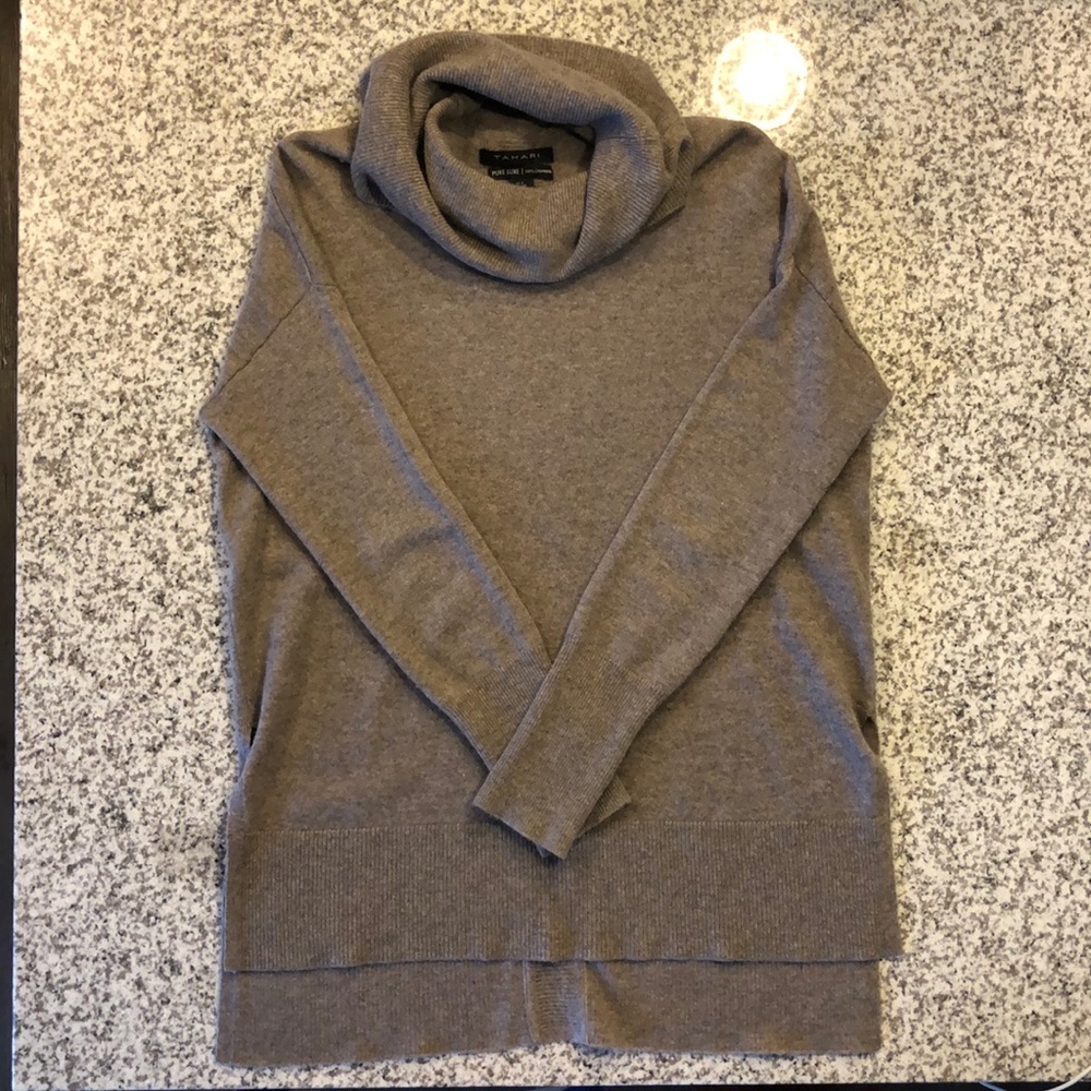 Tahari Pure Lux Cashmere Cowl-neck Sweater